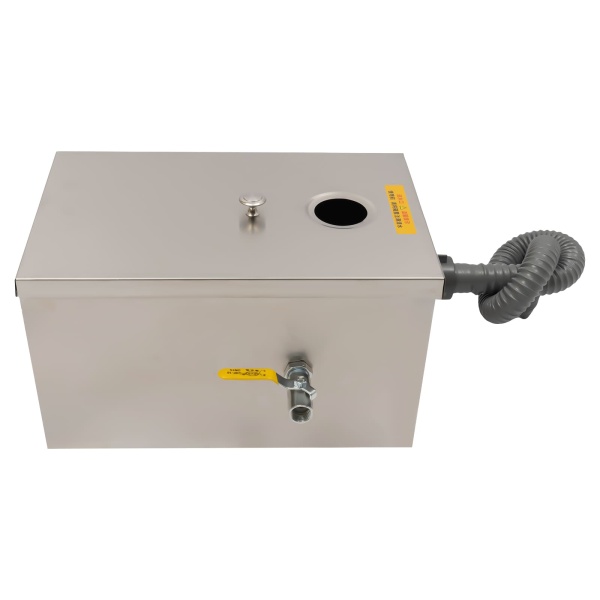 Séparateur d'huile en acier inoxydable - Séparateur de graisse - Filtre à déchets en acier inoxydable - 40 x 25 x 23 cm