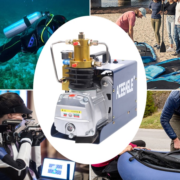 Auto 220V compresseur d'air haute pression PCP pistolet à air pompe submersible,avec séparation huile-eau (version standard)
