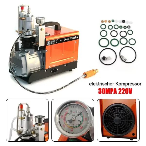 30 MPA 4500 PSI Pompe à air haute pression PCP Compresseur d'air électrique