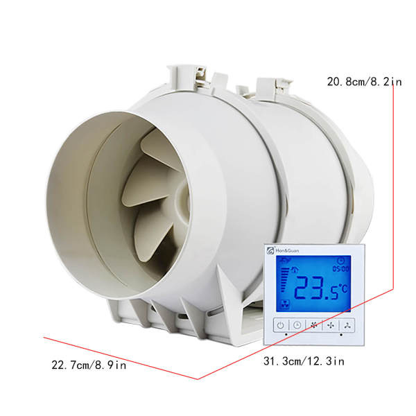 Aérateur d'air circulaire 220 V - 3 vitesses - Ventilateur filaire intelligent avec minuterie - Pour salle de bain, cuisine Aérateur d'air circulaire 220 V - 3 vitesses - Ventilateur filaire intelligent avec minuterie - Pour salle de bain, cuisine