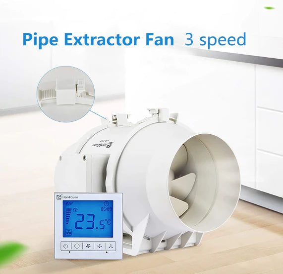 Aérateur d'air circulaire 220 V - 3 vitesses - Pour salle de bain