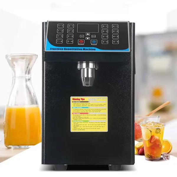Distributeur automatique de sucre de fruits, sirop, bubble tea, équipement en acier inoxydable, 16 groupes, 220 V, 7,5 L, 450 W Distributeur automatique de sucre de fruits, sirop, bubble tea, équipement en acier inoxydable, 16 groupes, 220 V, 7,5 L, 450 W