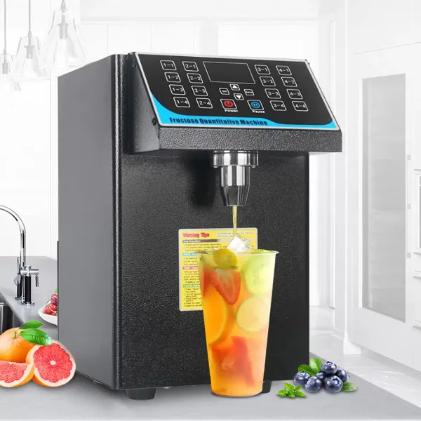 Distributeur automatique de sucre de fruits, sirop, bubble tea, équipement en acier inoxydable, 16 groupes, 220 V, 7,5 L, 450 W Distributeur automatique de sucre de fruits, sirop, bubble tea, équipement en acier inoxydable, 16 groupes, 220 V, 7,5 L, 450 W