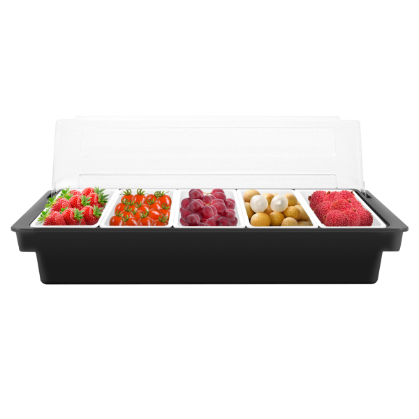 Distributeur de condiments avec compartiments, 5 treillis, pour le stockage et la conservation des fruits, légumes, épices, 50*15*10cm