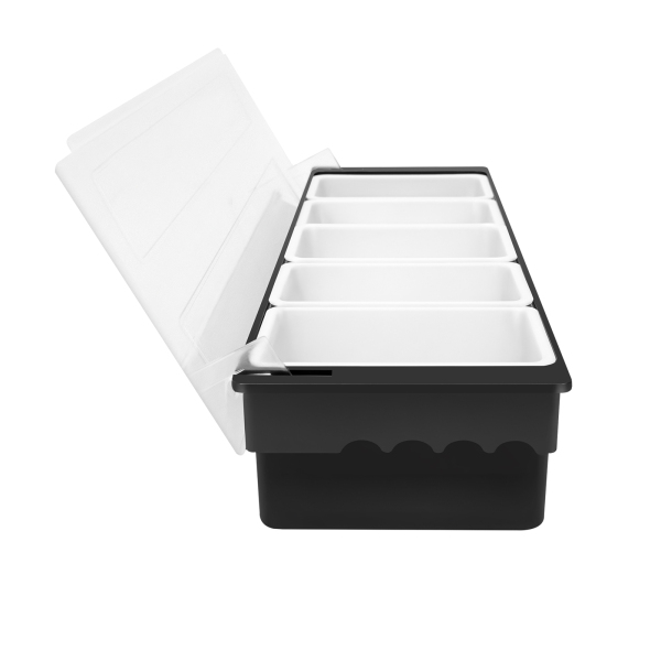 Distributeur de condiments avec compartiments, 5 treillis, pour le stockage et la conservation des fruits, légumes, épices, 50*15*10cm