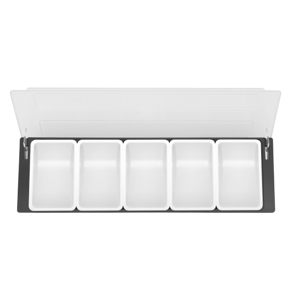 Distributeur de condiments avec compartiments, 5 treillis, pour le stockage et la conservation des fruits, légumes, épices, 50*15*10cm