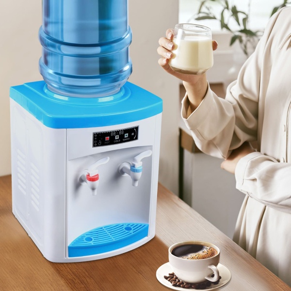 Distributeur d'eau de bureau - Refroidisseur d'eau potable - 550 W - Machine à boire électrique chaude et froide - Pour 5-18 l d'eau dans un seau
