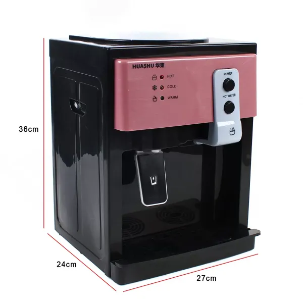 Distributeur Électrique de Refroidisseur d'eau Chaude et Froide pour Le Bureau à Domicile 220V, Refroidissement Rapide (Rose)