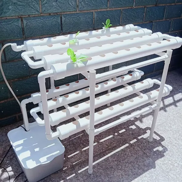 Kit de culture hydroponique 2 couches pour balcon, hydroponique, tuyau en PVC hydroponique avec pompe à eau