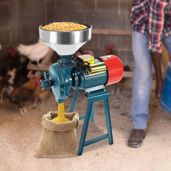Moulin électrique humide/sec - 220 V - Fraiseuse avec entonnoir - Pour aliments secs et herbes