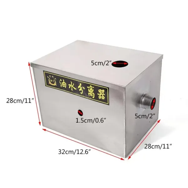 Distributeur de graisses en acier inoxydable 50 m3/h pour restaurant cuisine eaux usées Distributeur de graisses en acier inoxydable 50 m3/h pour restaurant cuisine eaux usées