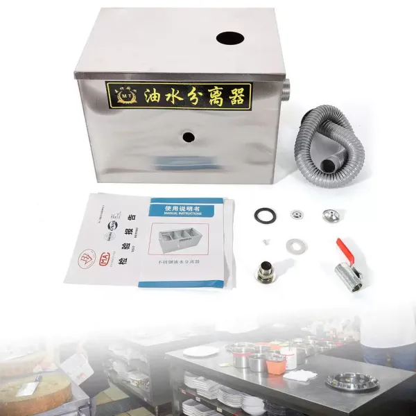 Distributeur de graisses en acier inoxydable 50 m3/h pour restaurant cuisine eaux usées Distributeur de graisses en acier inoxydable 50 m3/h pour restaurant cuisine eaux usées