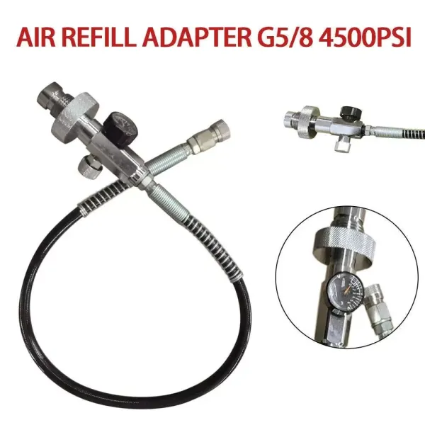 Station de remplissage de paintball - 4500 psi  Kit de charge - Adaptateur de remplissage d'air - Tube de plongée haute pression