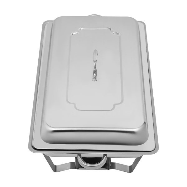 Poêle Chafing Dish - En acier inoxydable - Design élégant et cadre durable - Facile à ranger et à nettoyer (four à micro-ondes pliable)