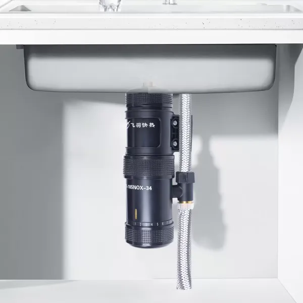Chauffe-eau instantané 3400 W, 10 x 23 x 6,8 cm, système d'eau chaude IPX4, petit chauffe-eau pour robinet d'évier