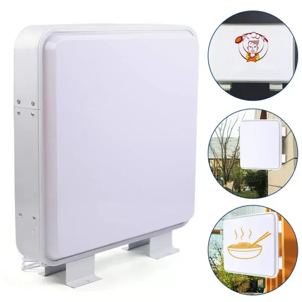 Boîte lumineuse LED double face - Panneau nasal carré - 50 x 50 cm