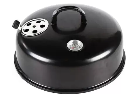 3-in-1 multifunctionele rookgrill, dubbellaags, houtskoolgrill met thermometer, buitengrill