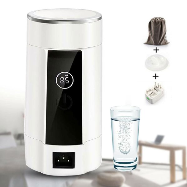 Bouilloire portable 600 ml Mini électrique de voyage chaudière dortoir en acier inoxydable pour appartement, bureau, voyage (blanc)