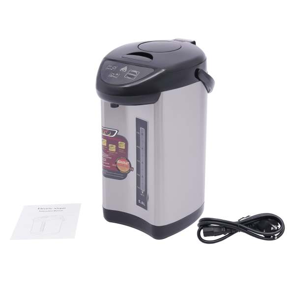 CNCEST Distributeur d'eau chaude en acier inoxydable - 5,8 l - Pour l'école, la maison, le bureau, l'hôtel, etc.