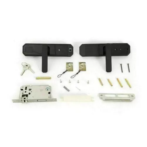 CNCEST-Verrou électronique pour porte avec empreintes digitales Noir Smart Lock 4,5 V-6,5 V