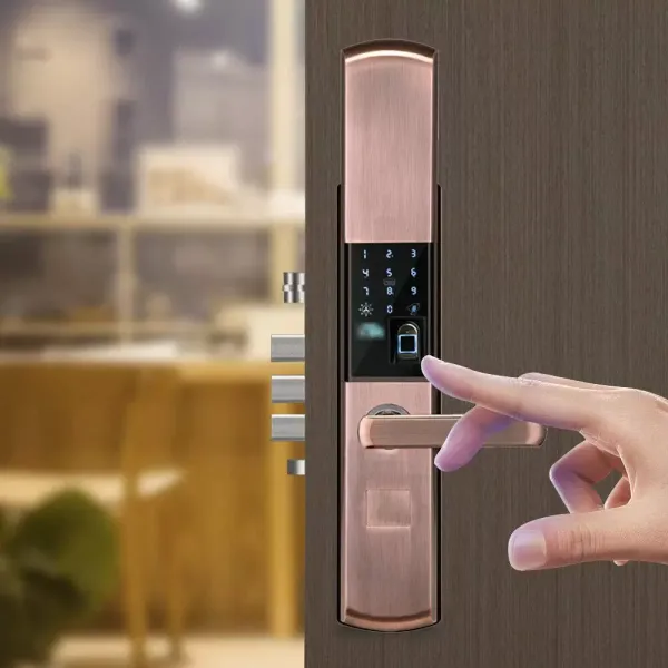 Verrou de porte intelligent à empreinte digitale, serrure électronique intelligente antivol avec serrure de porte étanche, avec empreinte digitale