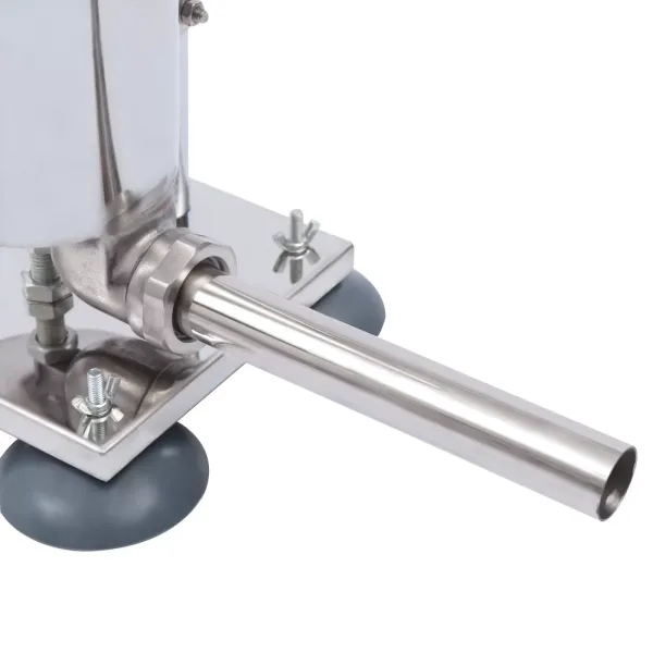 Machine de remplissage à saucisses 3 l en alliage d'aluminium - Pulvérisateur à saucisses manuel - Avec 4 ventouses en silicone - Avec 4 tubes de remplissage en acier inoxydable et 7 tubes