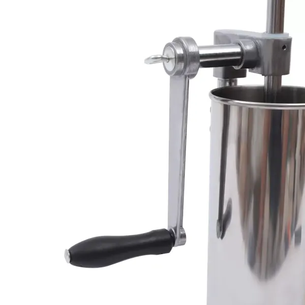 Machine de remplissage à saucisses 3 l en alliage d'aluminium - Pulvérisateur à saucisses manuel - Avec 4 ventouses en silicone - Avec 4 tubes de remplissage en acier inoxydable et 7 tubes