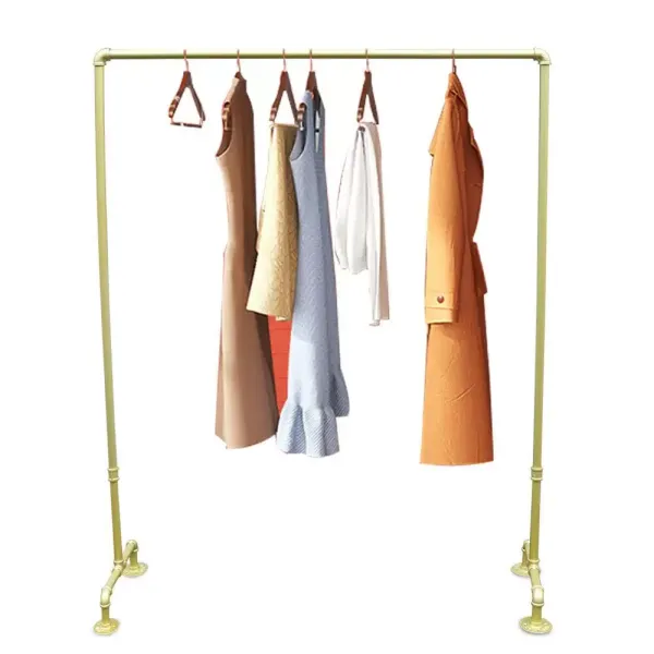 CNCEST Porte-manteau en métal pour l'intérieur ou l'extérieur - Organiseur pour vêtements - Doré.