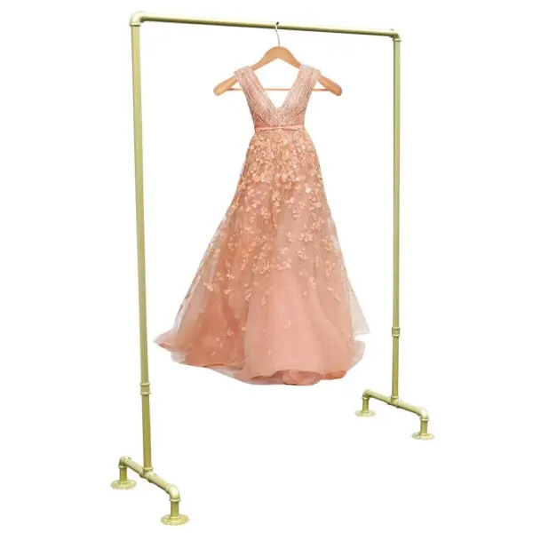 CNCEST Porte-manteau en métal pour l'intérieur ou l'extérieur - Organiseur pour vêtements - Doré.