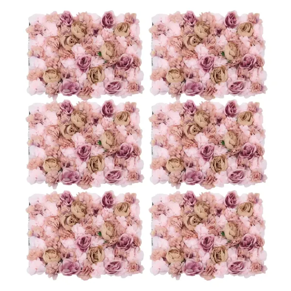 CNCEST Lot de 6 panneaux muraux floraux artificiels pour décoration de mariage