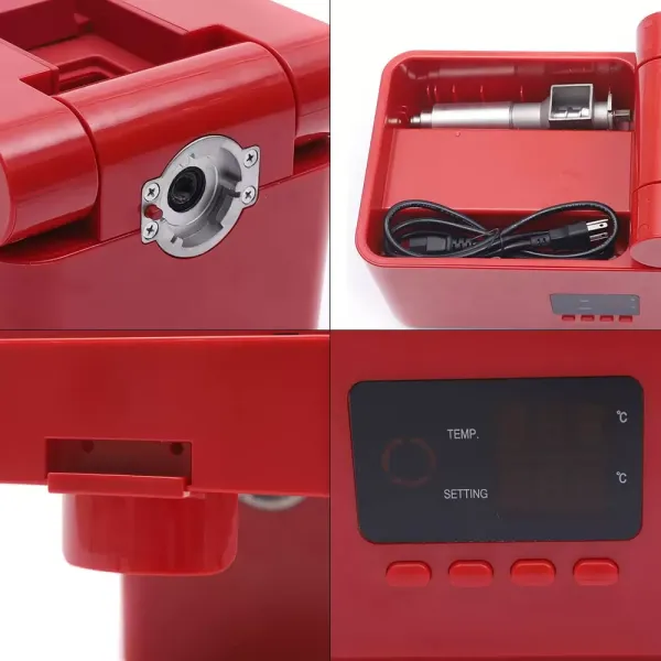 Petit presse-huile automatique en plastique - 600 W - Pour extraction d'huile de noix - Rouge