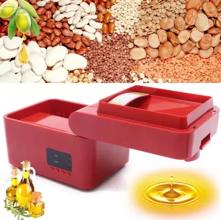 Petit presse-huile automatique en plastique - 600 W - Pour extraction d'huile de noix - Rouge