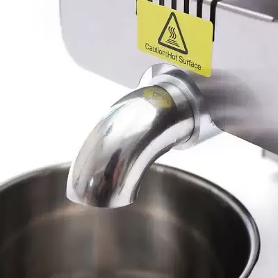 Presse-huile automatique en acier inoxydable - Pour cacahuète, soja, colza - Presse à huile automatique - Argenté - 220 V