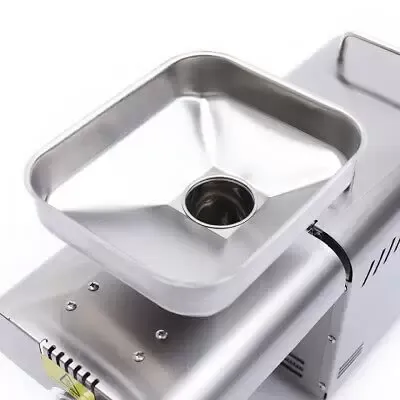 Presse-huile automatique en acier inoxydable - Pour cacahuète, soja, colza - Presse à huile automatique - Argenté - 220 V
