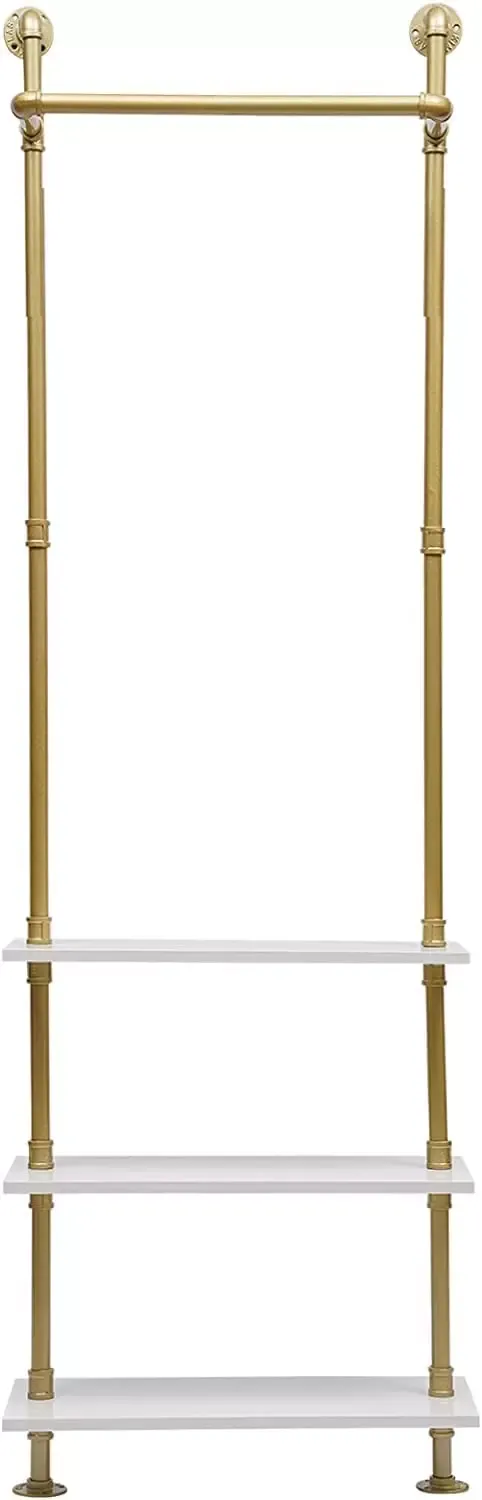 Porte-vêtements de style industriel vintage - Charge maximale : 50 kg - En fer - Pour chambre à coucher, garde-robe