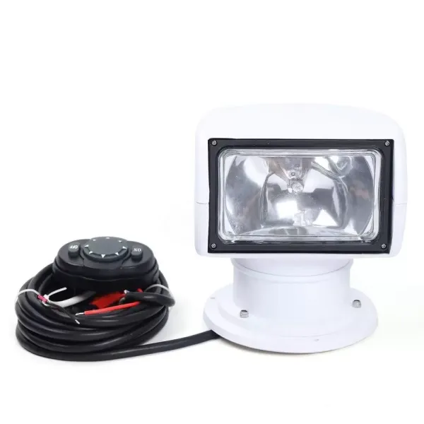 Marine Spotlight, 12 V 100 W étanche pour bateau, camion, voiture avec télécommande, rotation à 360 °, lampe extérieure pour yacht
