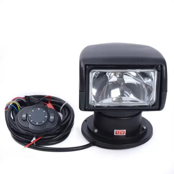 Marine Spotlight, 12 V 100 W étanche pour bateau, camion, voiture avec télécommande, rotation à 360 °, lampe extérieure pour yacht