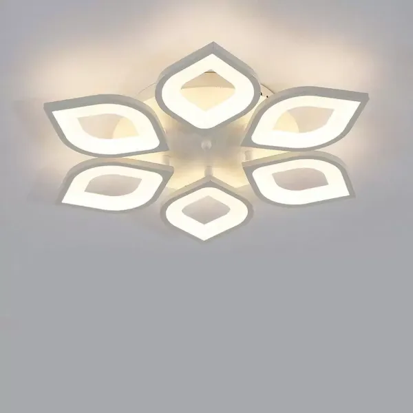Plafonnier LED - Acrylique - Moderne - Lustre - Plafonnier - Suspension - Pour le salon et la maison - Intensité variable - 6 pièces