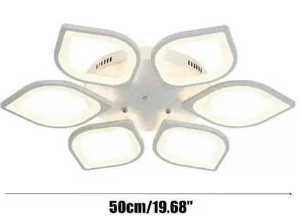Plafonnier LED - Acrylique - Moderne - Lustre - Plafonnier - Suspension - Pour le salon et la maison - Intensité variable - 6 pièces