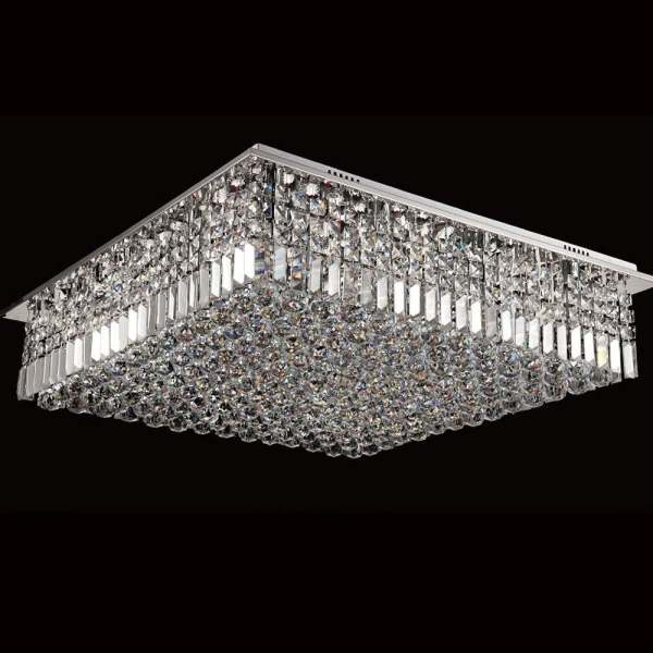 Beau Lustre Lampe Suspendue Lampe Moderne Ronde E14 À Cristaux de Cristal Dimmable Led Plafonnier