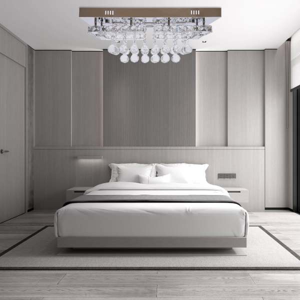 CNCEST 60cm plafonnier cristal Lustre à intensité variable CNCEST 60cm plafonnier cristal Lustre à intensité variable