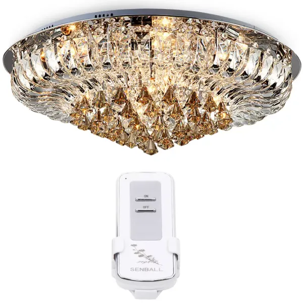 LED Moderne K9 Clair Cristal Plafond Lampe à suspendre Lobby Lustre d'éclairage 60*30cm