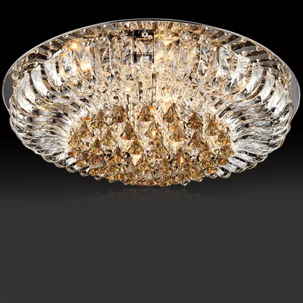 LED Moderne K9 Clair Cristal Plafond Lampe à suspendre Lobby Lustre d'éclairage 60*30cm