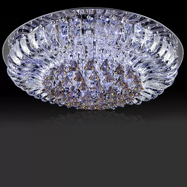 LED Moderne K9 Clair Cristal Plafond Lampe à suspendre Lobby Lustre d'éclairage 60*30cm