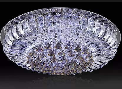 LED Moderne K9 Clair Cristal Plafond Lampe à suspendre Lobby Lustre d'éclairage 60*30cm