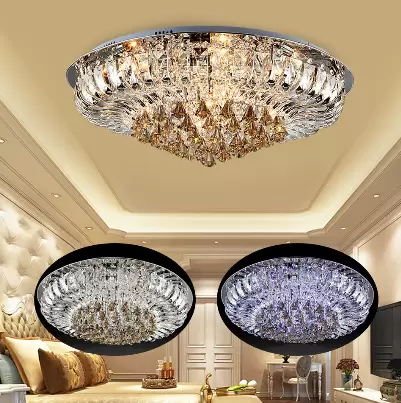 LED Moderne K9 Clair Cristal Plafond Lampe à suspendre Lobby Lustre d'éclairage 60*30cm