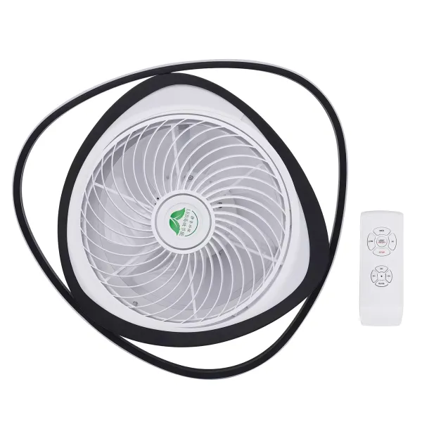 Ventilateur de plafond avec lumière, télécommande LED, mode d'éclairage entièrement réglable, ailes acryliques invisibles