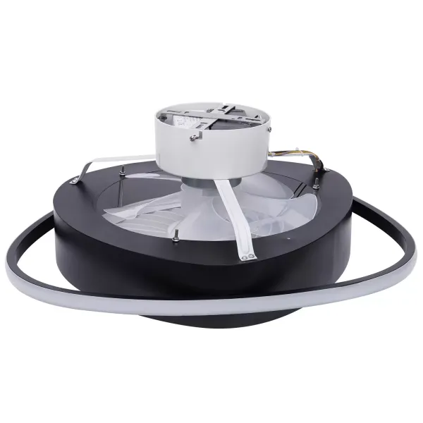Ventilateur de plafond avec lumière, télécommande LED, mode d'éclairage entièrement réglable, ailes acryliques invisibles