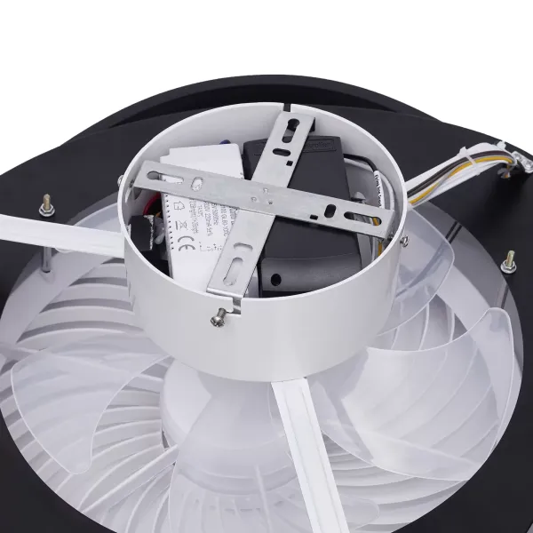 Ventilateur de plafond avec lumière, télécommande LED, mode d'éclairage entièrement réglable, ailes acryliques invisibles