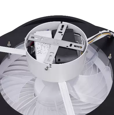 Ventilateur de plafond avec lumière, télécommande LED, mode d'éclairage entièrement réglable, ailes acryliques invisibles